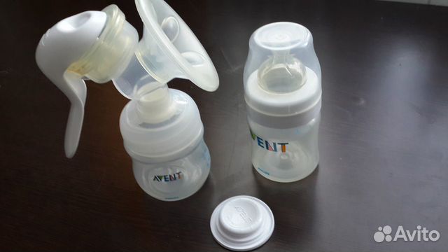 Молокоотсос avent, бутылек и крышечка