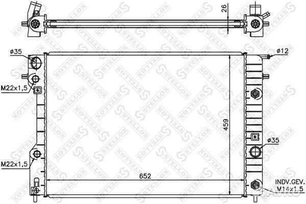 Радиатор охлаждения stellox, 1025065SX