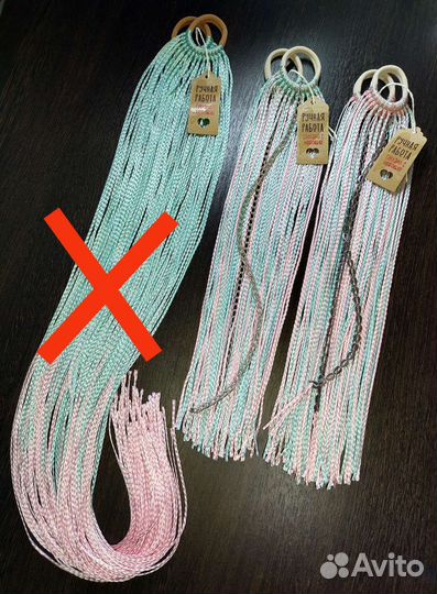 Резинки д/волос с косами Зизи цветными