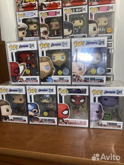 Funko pop thor, captain america