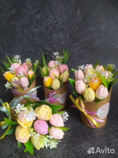 Тюльпаны- мыло ручной работы