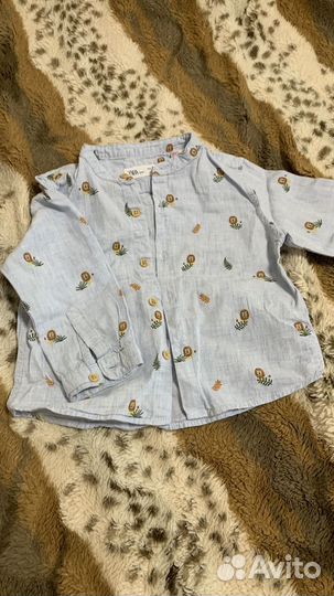 Рубашка для девочки zara 80 р