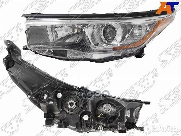 Фара toyota highlander 13-16 LH галоген с корре