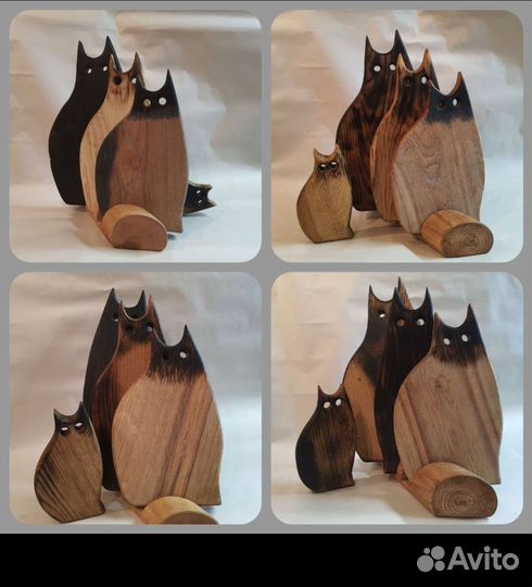 Подарочный набор досок для кухни кот кошки 3 кота