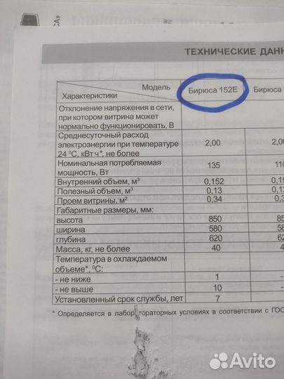 Холодильник Барный Бирюса 152Е