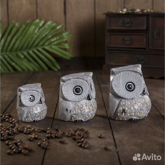 Совы деревянные статуэтки