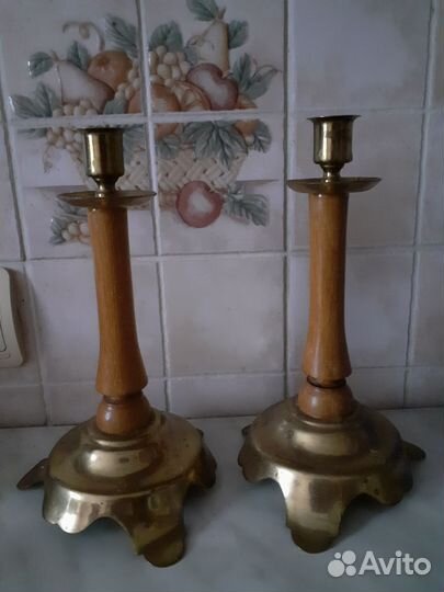 Подсвечник латунь СССР