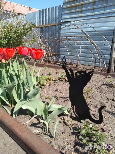 Садовые фигуры коты из металла