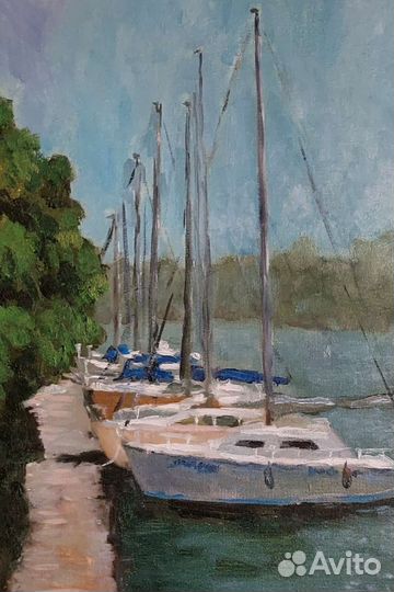 Картина маслом на холсте35х25 и 45х35 Нева