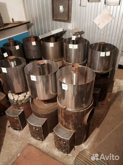 Печи для бани с баками