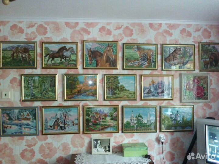 Картины вышитые крестиком большие