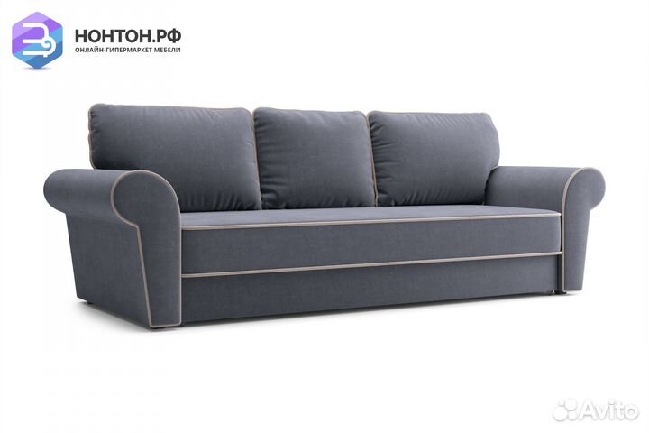 Диван еврокнижка Прованс 3-х местный темно-серый