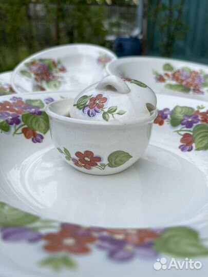 Столовый сервиз зик Конаково Фиалки