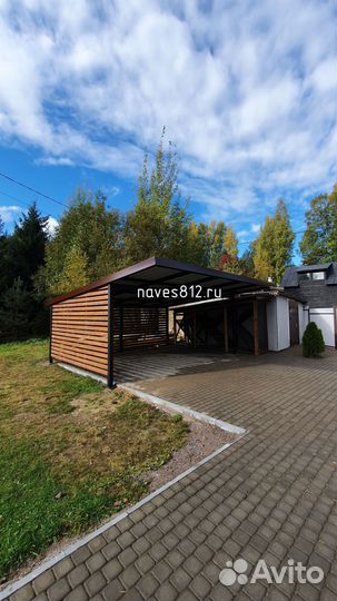 Навес 6х6м, современный дизайн