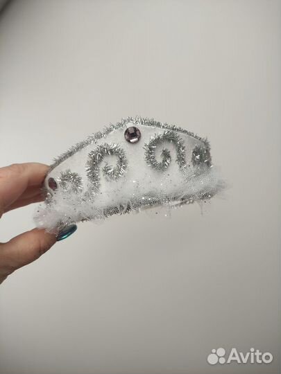 Мини кокошник для снегурочки, снежинки, льдинки