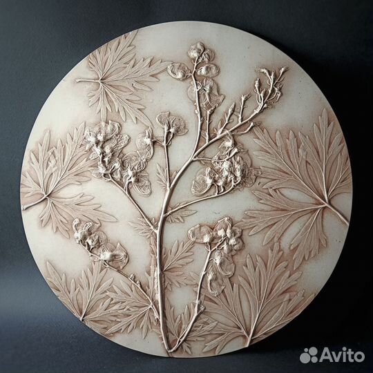 Декоративное панно, ботанический барельеф