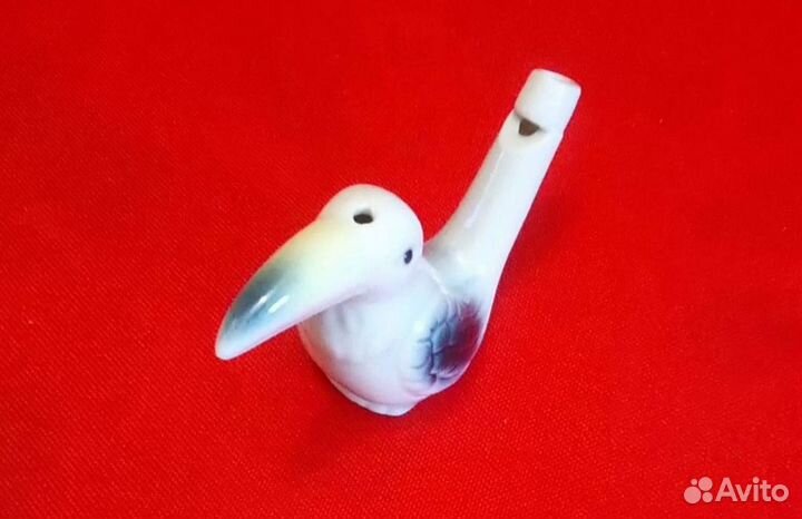 Керамическая водяная свистулька тукан