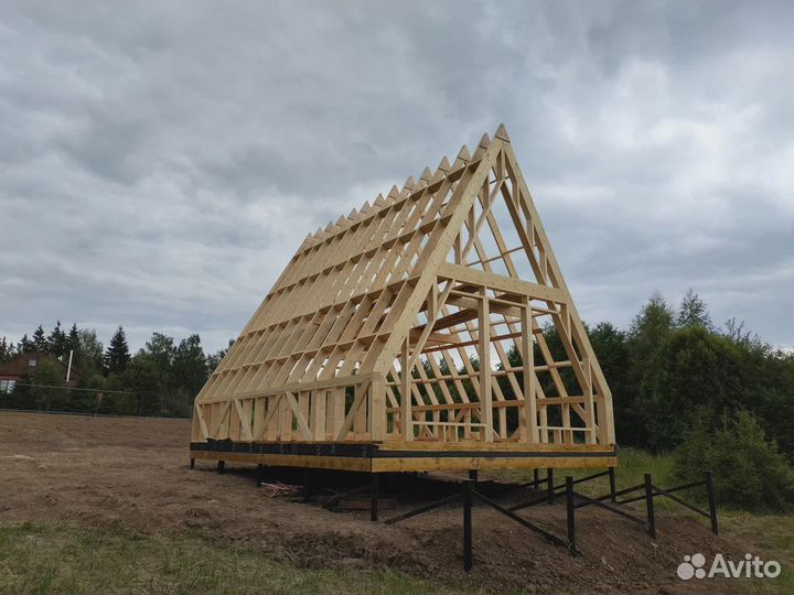 Треугольный дом А-Фрейм 6х6 (A-Frame) 36 м²