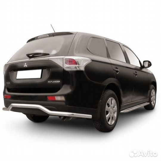 Защита заднего бампера Mitsubishi outlander (2013)