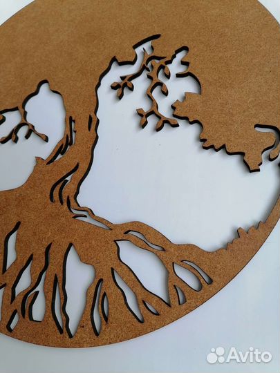 Заготовка для декора мхом Дерево жизни. Панно 35см