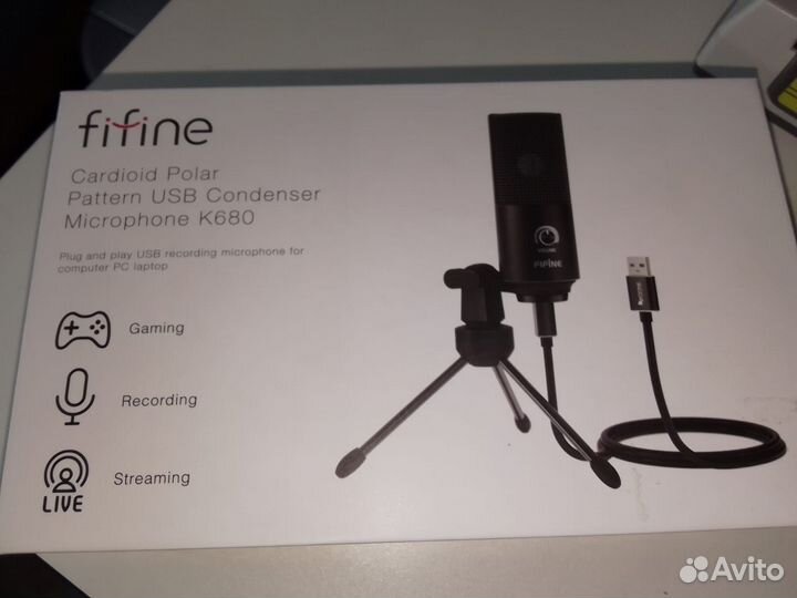 Микрофон для пк. fifine k680