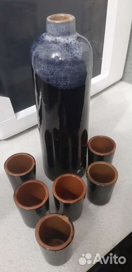 Штоф- бутылка с 6тью рюмками СССР 1917-1991гг