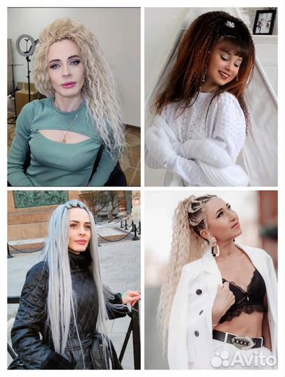 Афрокосы, афрокудри, хвосты, дреды