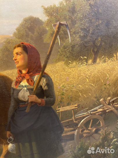 «Возвращение с поля», х/м, Кристиан Эдуард Бетхер