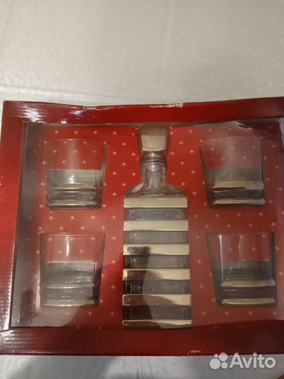 Подарочный набор (графин + 4 бокала под виски)