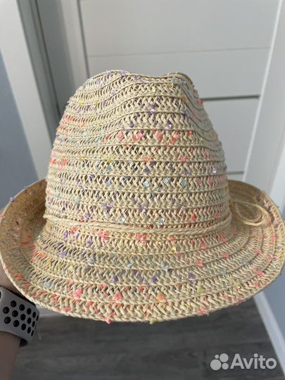 Соломенная шляпка детская