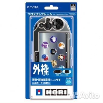 PSVita Чехол Силиконовый Чёрный Синий Hori
