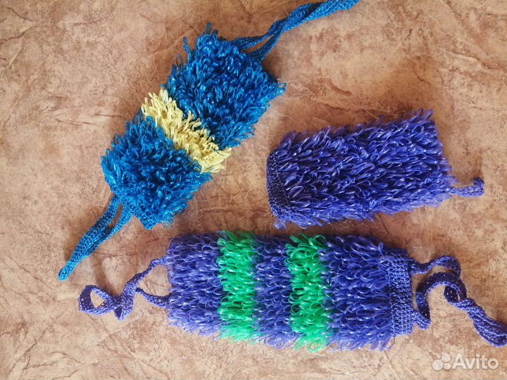 Мочалки ручной вязки