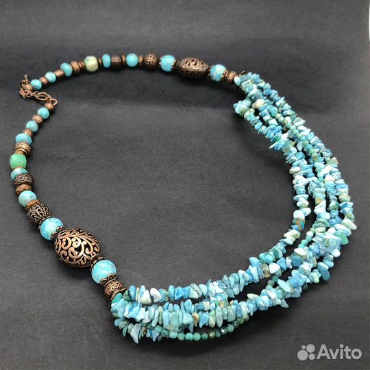 Ожерелье из натуральной бирюзы