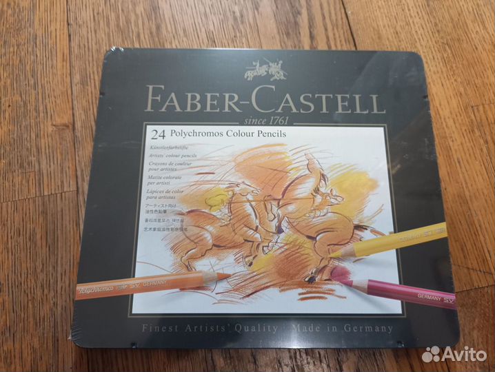 Faber-Castell Polychromos 24цвета,металл. коробка