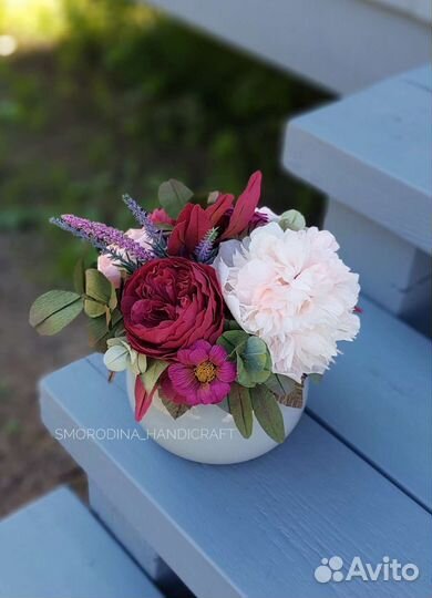 Интерьерная композиция в керамическом кашпо