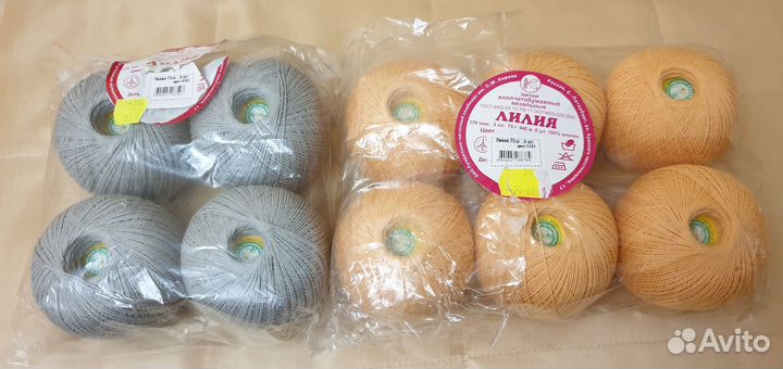 Пряжа (нитки) вязальные хлопчатобумажные 3101,4302