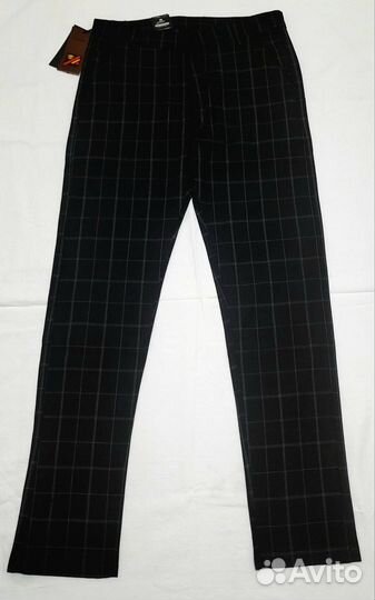 Брюки мужские, классические в клетку, новые
