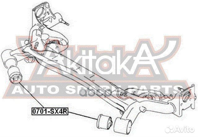 0701-SX4R asva сайлентблок задней балки 0701-SX