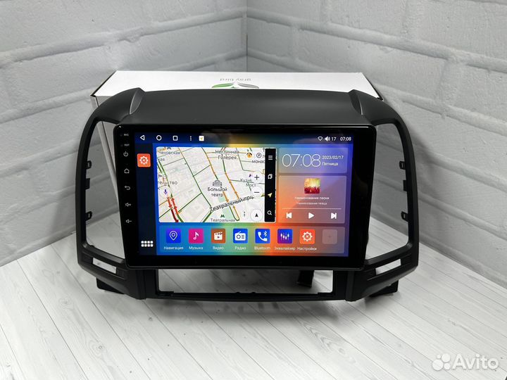 Магнитола андроид GrayBird Hyundai Santa Fe 2 6Gb