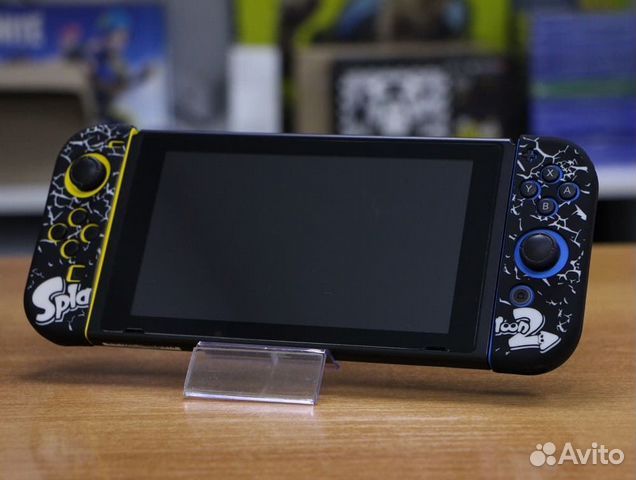 Силиконовый чехол Joy-Con Splatoon 2 Black/White