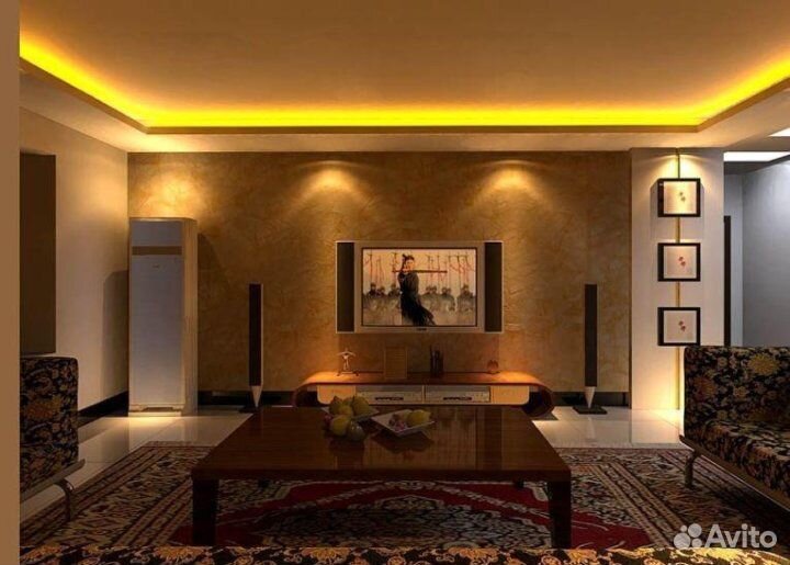 LED 5 метров желтая - комплект