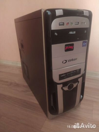 Корпус для пк Velton+dvd+card-rider+вентиляторы