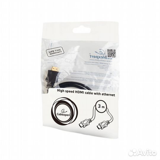 Кабель hdmi-hdmi v1.4, 3м