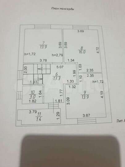 Коттедж 120 м² на участке 6 сот.
