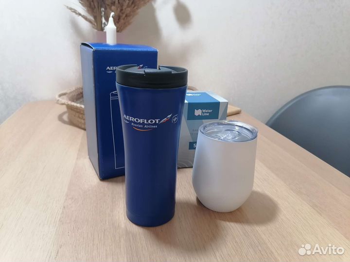 Новая термокружка стакан термос Аэрофлот Waterline