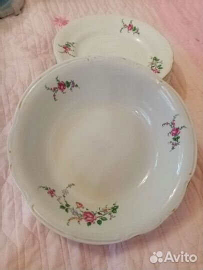 Фарфор Chodziez Польша /СССР Тарелки +Салатник