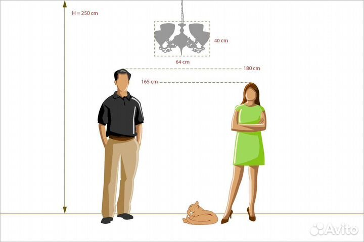Люстра подвесная в спальню классика