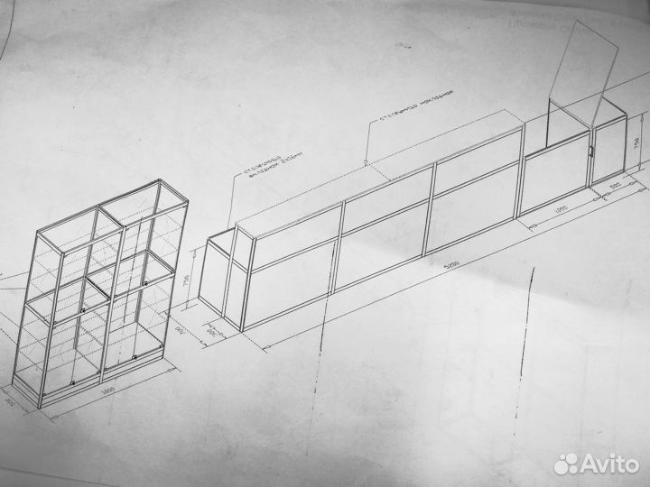Витрины и прилавки для автозапчастей