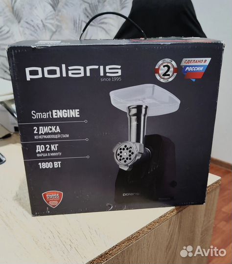 Новая электромясорубка Polaris PMG 1852 фиолетовая