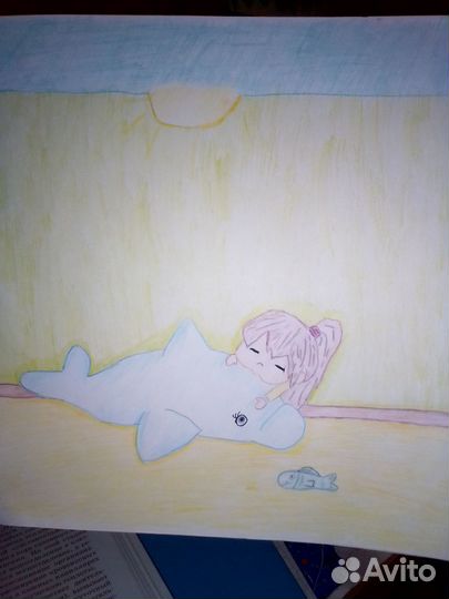 Чиби. Девочка с дельфинчиком